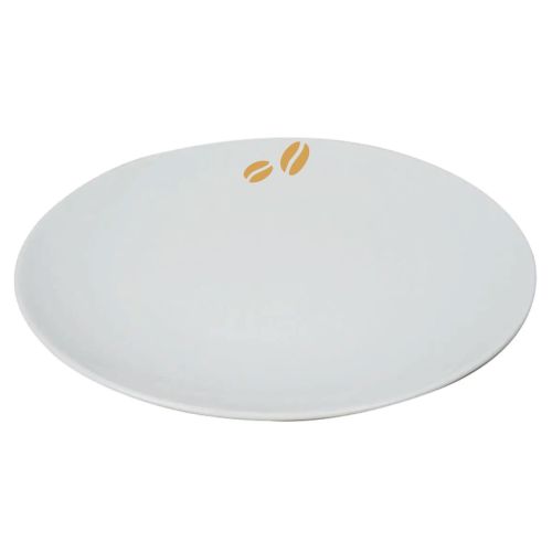 Steakbord White Delight 30 cm van porselein met enkelkleurig CoffeeCo-logo op de voorzijde. Steakbord White Delight 30 cm van porselein met enkelkleurig CoffeeCo-logo op de voorzijde.