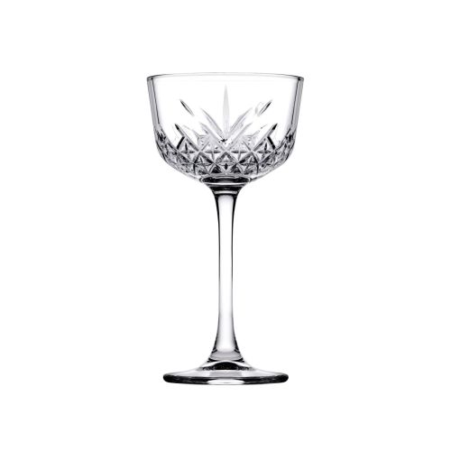 Vooraanzicht van het Timeless Nick & Nora Glas 16 cl. met elegante kelkvorm en gladde afwerking. Vooraanzicht van het Timeless Nick & Nora Glas 16 cl. met elegante kelkvorm en gladde afwerking.