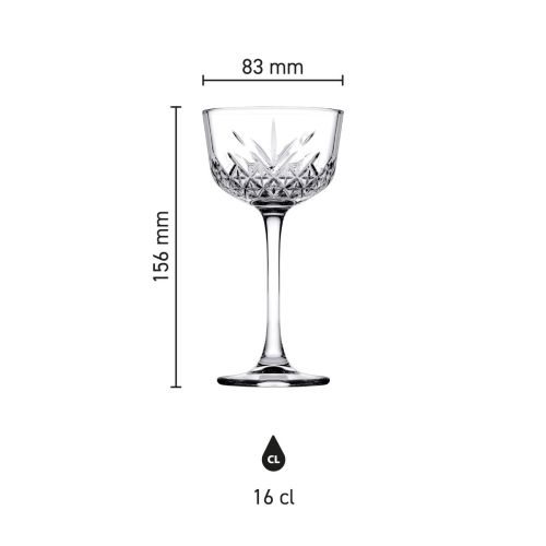 Infographic met productafmetingen van het Timeless Nick & Nora Glas 16 cl. in schaalverhouding. Infographic met productafmetingen van het Timeless Nick & Nora Glas 16 cl. in schaalverhouding.