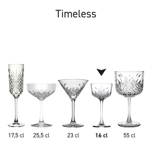 Overzichtsafbeelding van verschillende Timeless glazen als serie gepresenteerd. Overzichtsafbeelding van verschillende Timeless glazen als serie gepresenteerd.