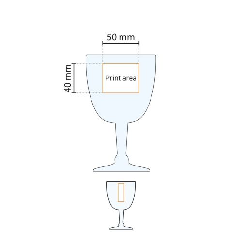 Technische werktekening van drukgebied op Trappist Glas 33 cl. met gemarkeerde zones. Technische werktekening van drukgebied op Trappist Glas 33 cl. met gemarkeerde zones.