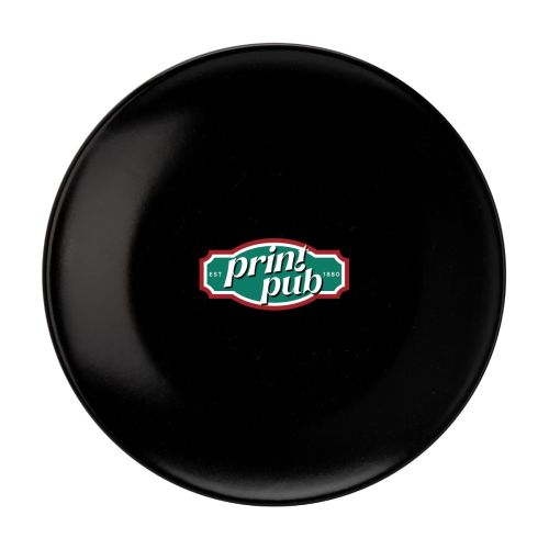 Logo in meerdere kleuren van PrintPub gedrukt op het voorvlak van bord 26 cm porselein. Logo in meerdere kleuren van PrintPub gedrukt op het voorvlak van bord 26 cm porselein.