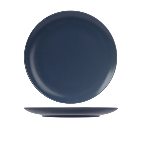 Blauw porseleinen Venus bord 26 cm met ronde vorm, in vooraanzicht weergegeven. Blauw porseleinen Venus bord 26 cm met ronde vorm, in vooraanzicht weergegeven.