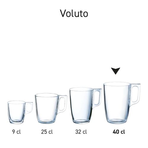 Serie-overzicht van meerdere Voluto glazen naast elkaar gepresenteerd. Serie-overzicht van meerdere Voluto glazen naast elkaar gepresenteerd.