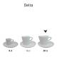 Delta Cappuccino 20 cl. SET bedrukken