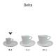 Delta Espresso 8 cl. SET bedrukken