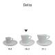 Delta Koffie 16 cl. SET bedrukken