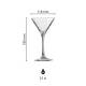 Martini cocktailglas 21 cl. bedrukken