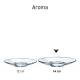 Aroma Schotel glas 14 cm. bedrukken