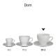 Dom Cappuccino wit 20 cl. SET bedrukken