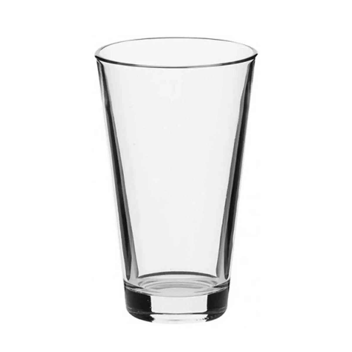 Bierglas Vaasje 34 cl. in vooraanzicht, gemaakt van transparant glas met klassieke rechte vorm. Bierglas Vaasje 34 cl. in vooraanzicht, gemaakt van transparant glas met klassieke rechte vorm.