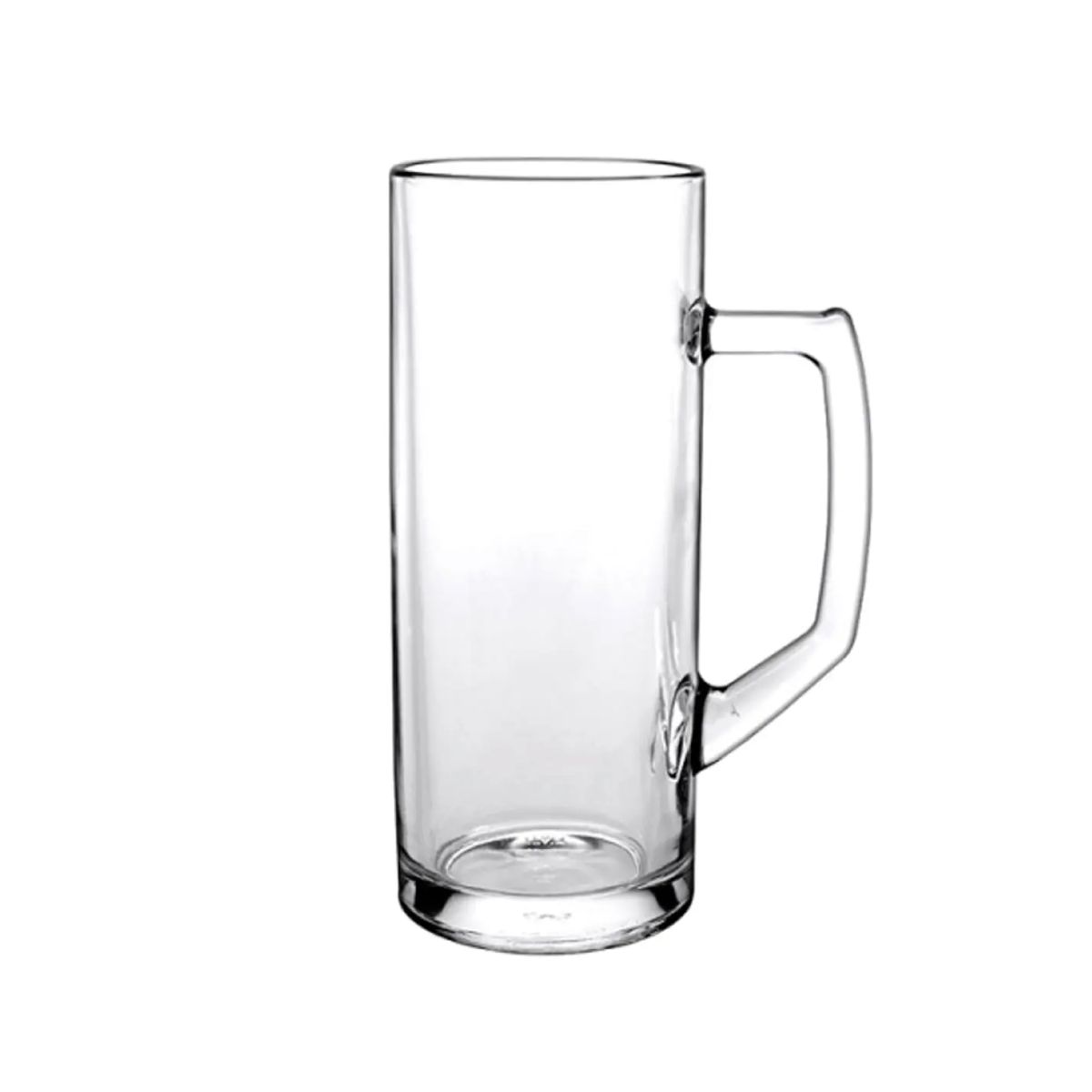 Frontale weergave van de Reno bierpul 50 cl., helder tapmaat glas met klassiek handvat. Frontale weergave van de Reno bierpul 50 cl., helder tapmaat glas met klassiek handvat.