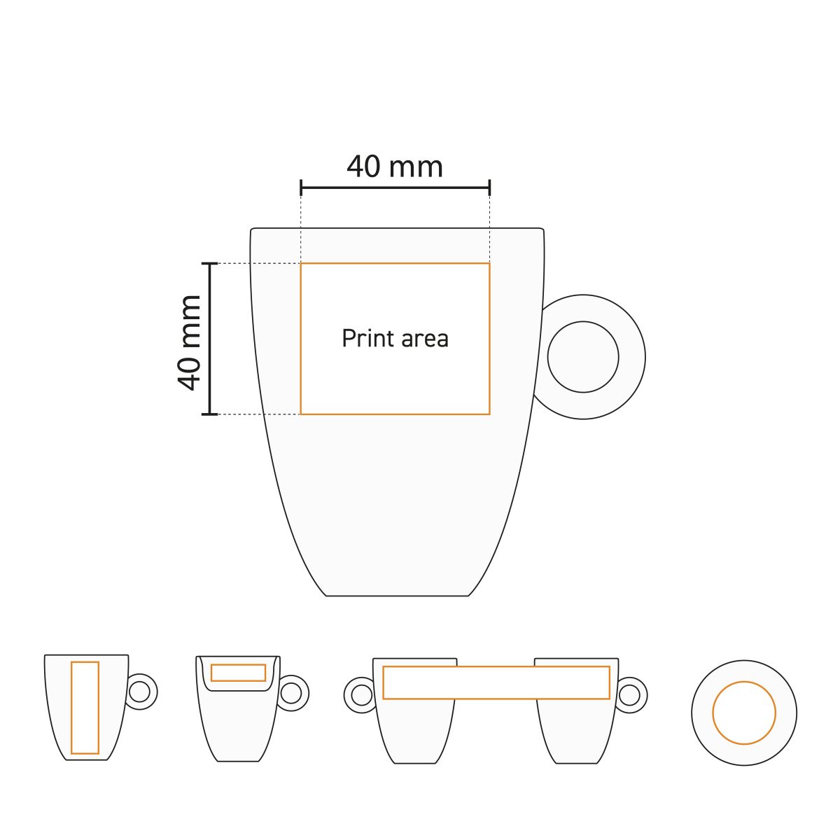 Bola Cappuccino wit 20 cl. SET bedrukken Bola Cappuccino wit 20 cl. SET bedrukken