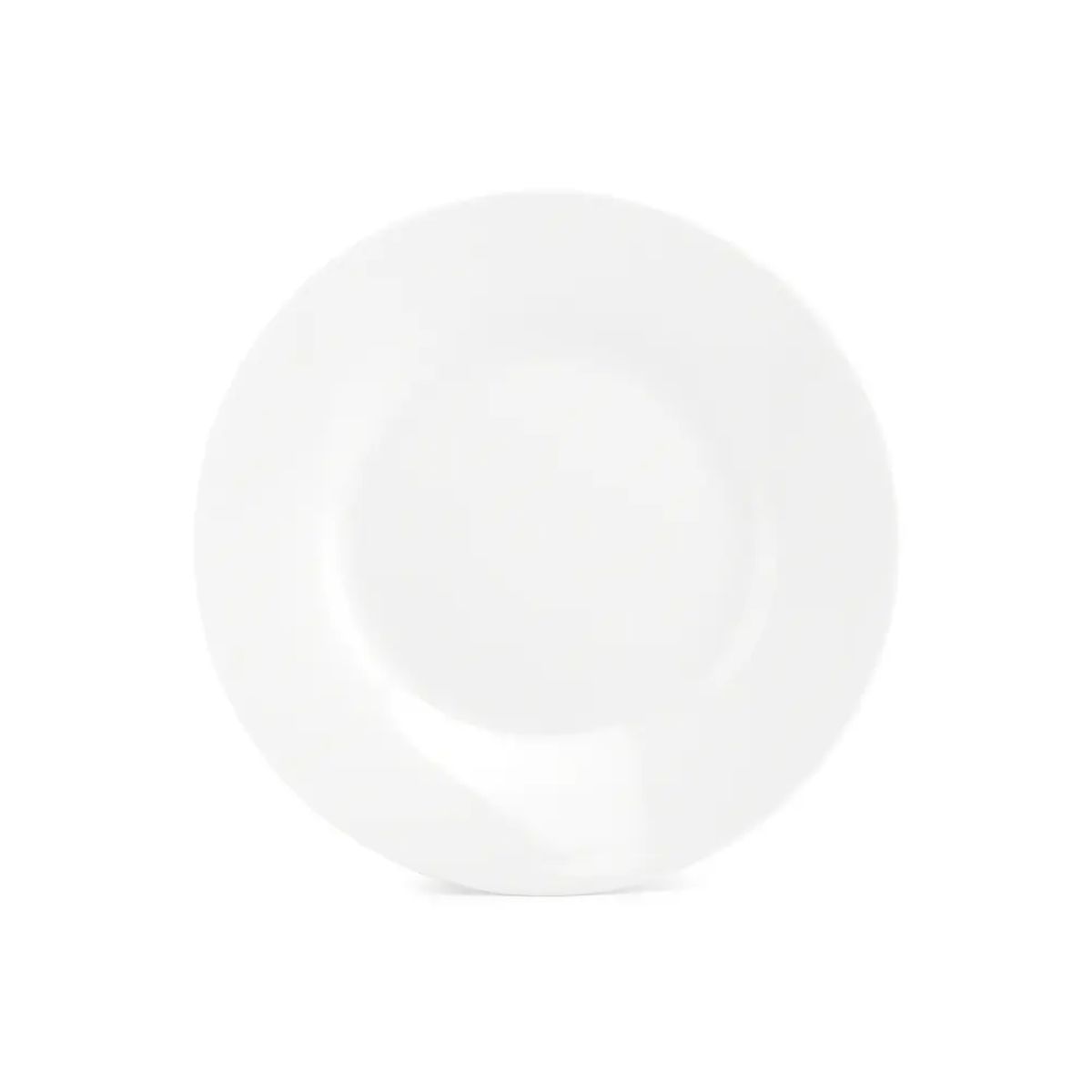 Rond bord van wit porselein uit de Basic lijn, 15 cm doorsnee, recht van voren weergegeven. Rond bord van wit porselein uit de Basic lijn, 15 cm doorsnee, recht van voren weergegeven.