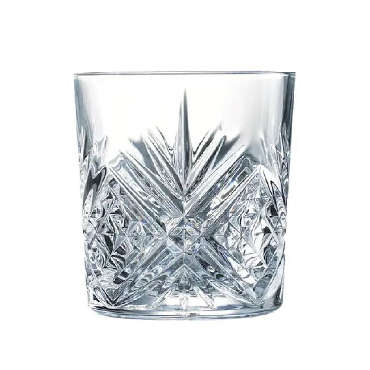 Broadway Tumbler glas van 30 cl. in helder glas, gefotografeerd recht van voren. Broadway Tumbler glas van 30 cl. in helder glas, gefotografeerd recht van voren.