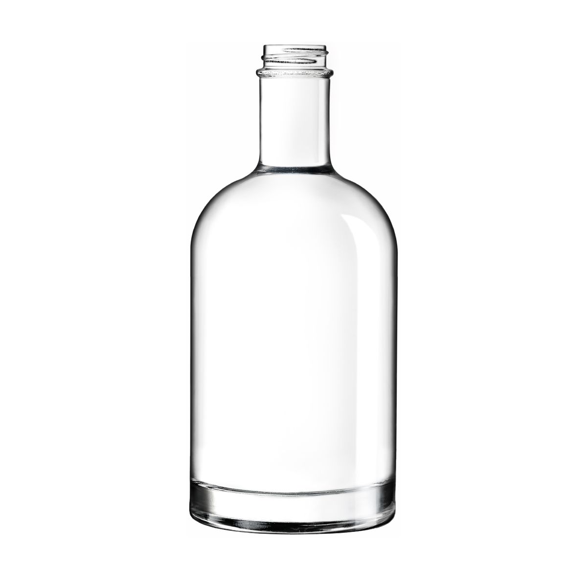 Fles Oslo 0,7 liter in vooraanzicht zonder dop of bedrukking zichtbaar.