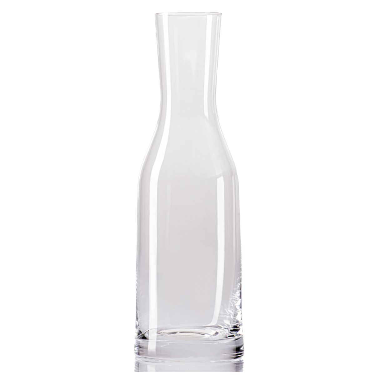 Recht vooraanzicht van de karaf Le Marc 100 cl. met transparant glas, ronde bodem en smalle opening. Recht vooraanzicht van de karaf Le Marc 100 cl. met transparant glas, ronde bodem en smalle opening.