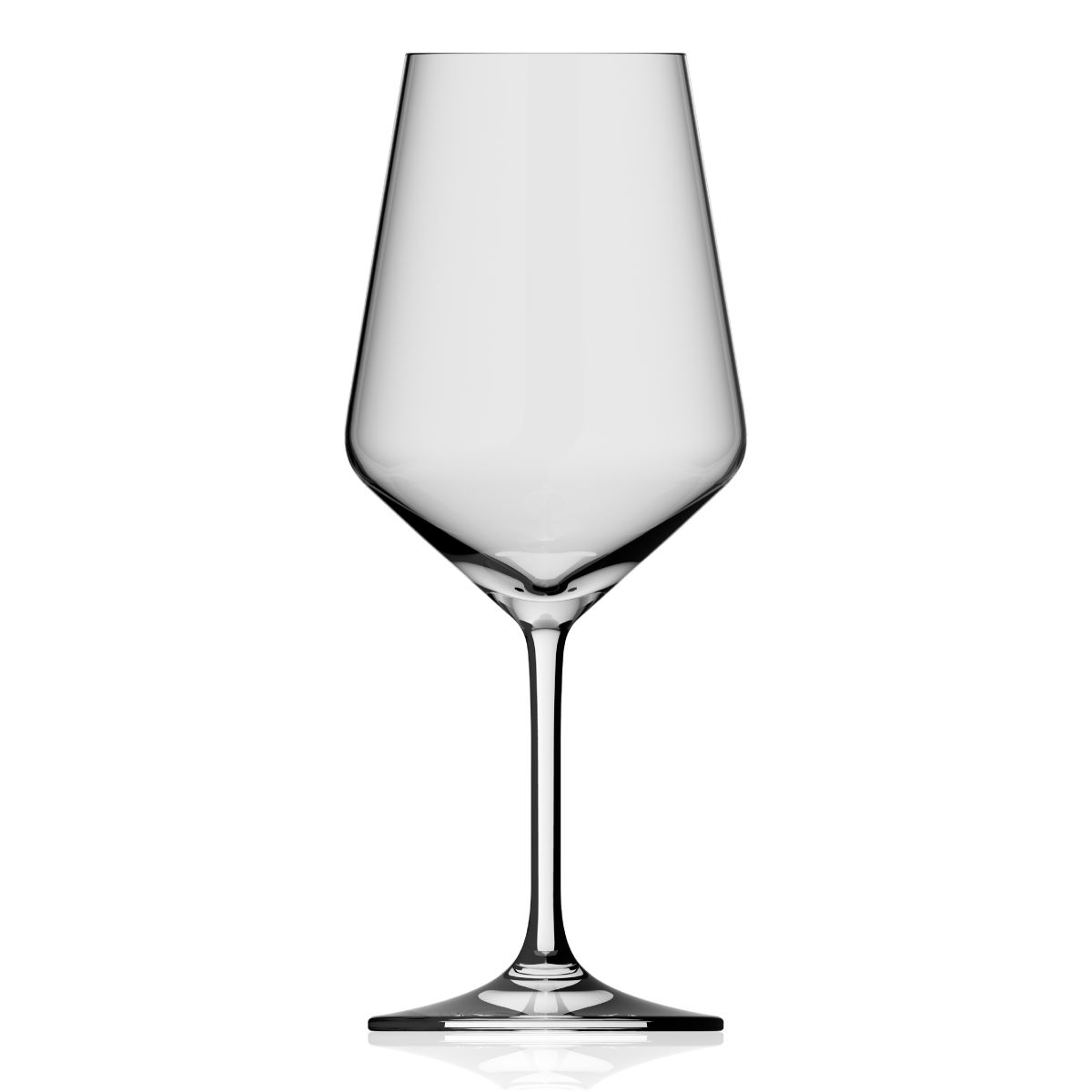 Vooraanzicht van Melody wijnglas 53 cl van helder glas met brede kelk en slanke steel.