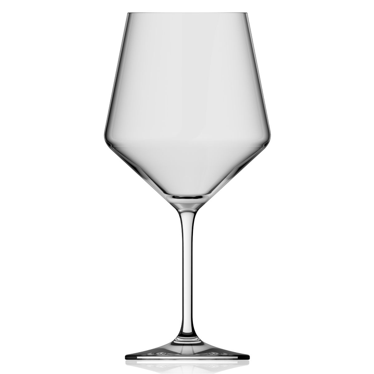 Vooraanzicht van Melody wijnglas 72 cl in glas met hoge kelk en elegante steel.