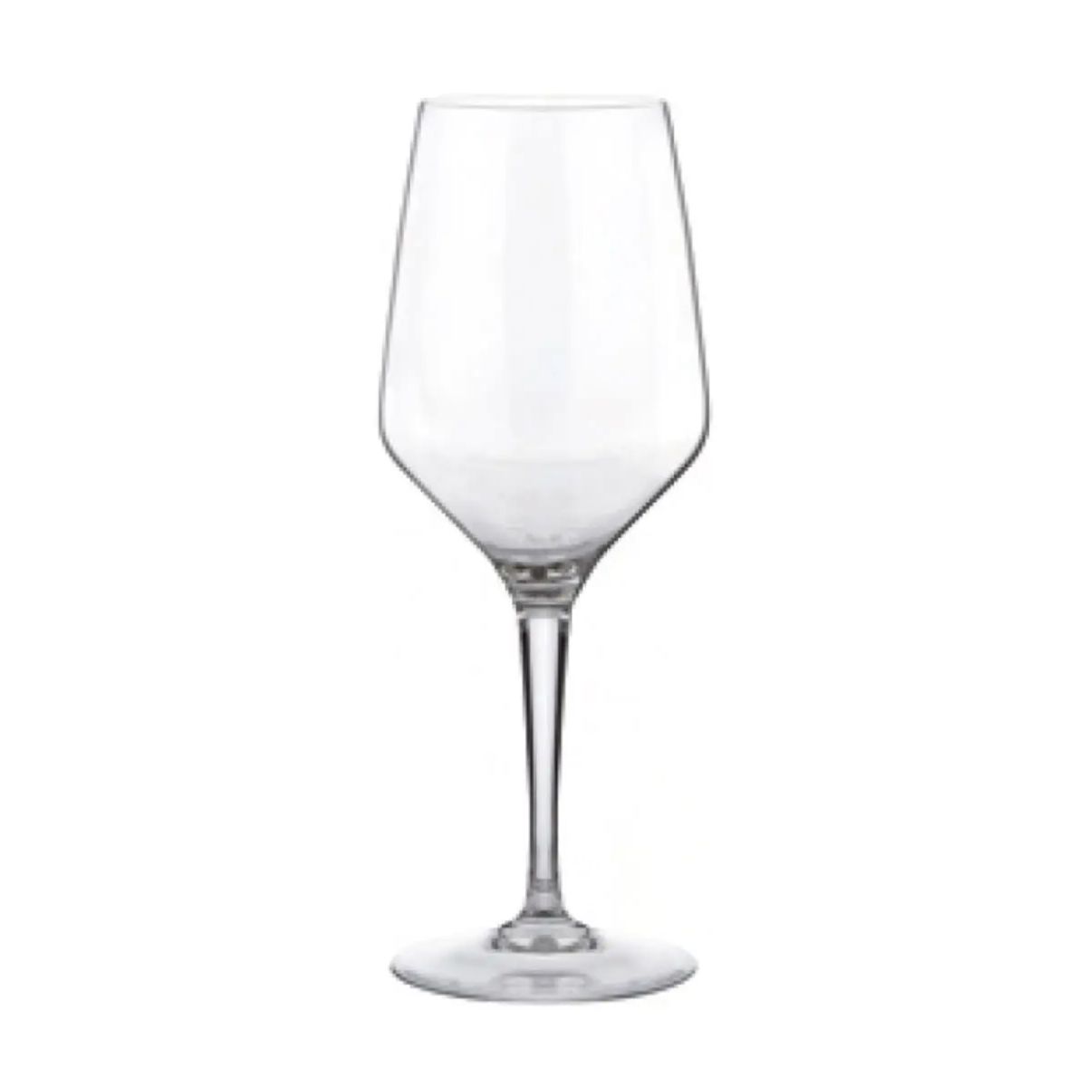 Vooraanzicht van een transparant Mencia wijnglas van 44 cl., geschikt voor rode wijn. Vooraanzicht van een transparant Mencia wijnglas van 44 cl., geschikt voor rode wijn.