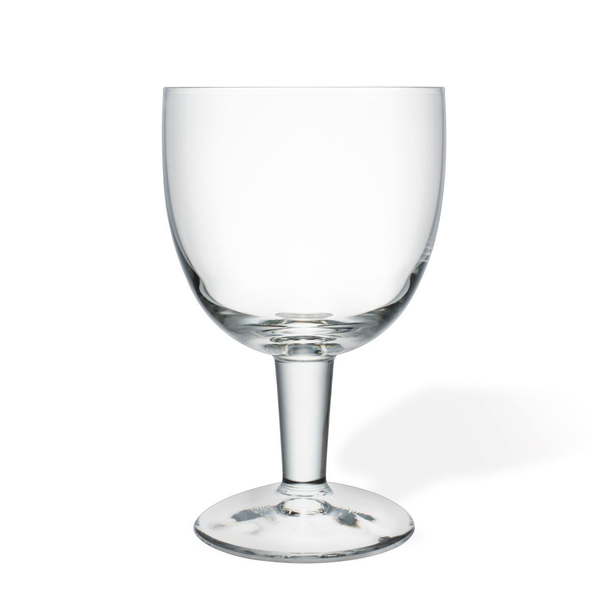 Vooraanzicht van het Trappist glas met tapmaat van 25 cl. bolle kelk en korte, stevige steel.